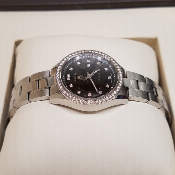 Tag Heuer Carrera Wristwatch, Diamond Dial & Bezel - Picture 4 of 7